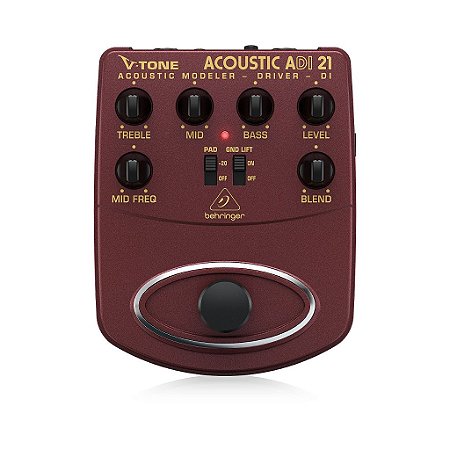 Pedal de Violão Simulador de Amplificador Com Direct Box e Preamp ADI21 - BEHRINGER