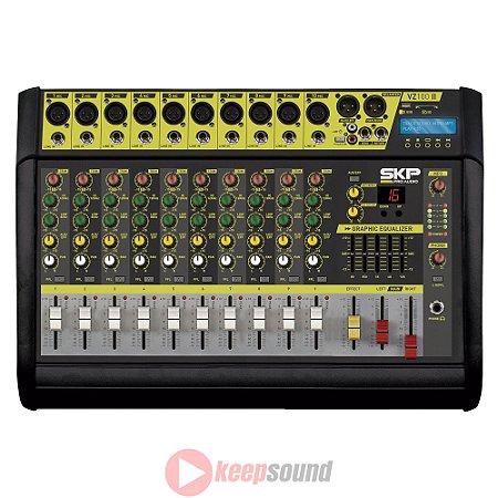 Mesa de Som Amplificada 500W 10 Canais VZ-100 II - SKP