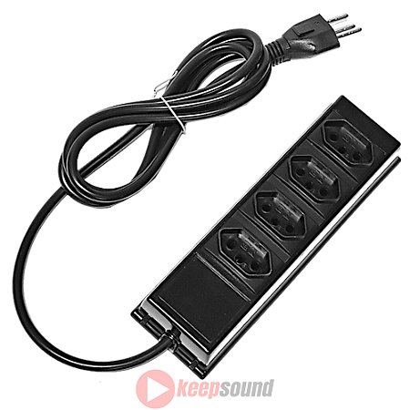 Régua de Energia 4 Tomadas 10A 10m RTP4 - TRANSCOLOR