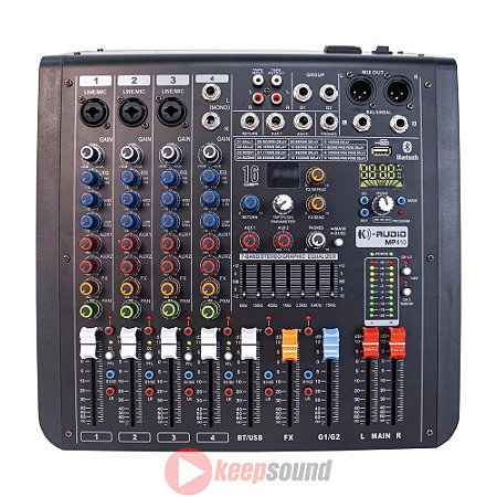 Mesa de Som Analógica 4 Canais MP 410 - K-AUDIO