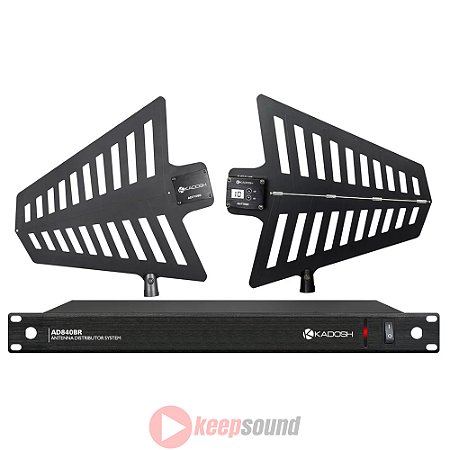 Kit Distribuidor de Sinal Para Microfone Sem Fio Padrão Rack AD840BR - KADOSH