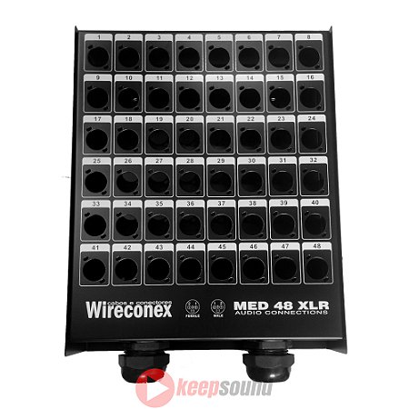 Painel 48 Vias Para Medusa Sem Conectores e 2 Prensa Cabos MED2 48 2S - WIRECONEX