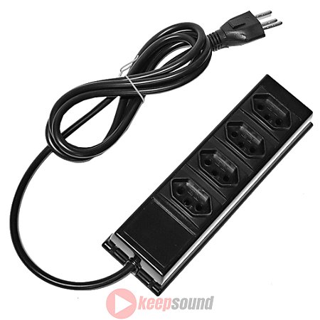 Régua de Energia 4 Tomadas 10A 3m RTP4 - TRANSCOLOR