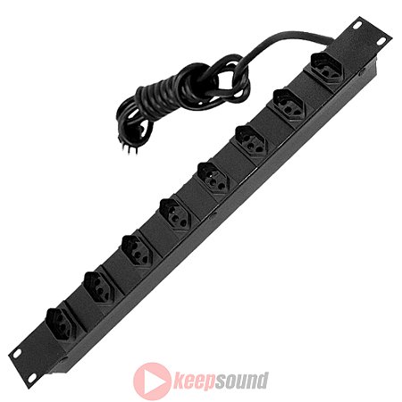 Régua de Energia 8 Tomadas Padrão Rack 20A 2m RK8.2 - TRANSCOLOR