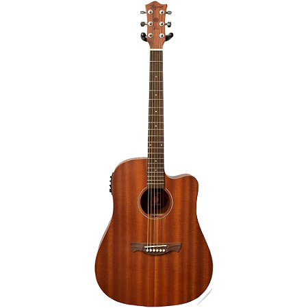 Violão 6 Cordas de Aço Dreadnought Elétrico Com Cutway KANSAS MAHOGANY EQ NTMS - TAGIMA