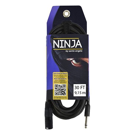 Cabo de Microfone Ninja HG B 30FT XLRF X P10 - Santo Ângelo