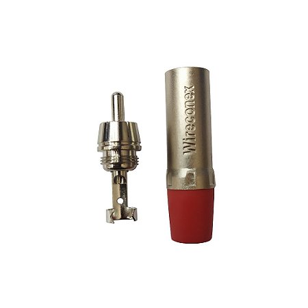 Conector RCA VERMELHO Macho Linha WC 1212 RD - WIRECONEX