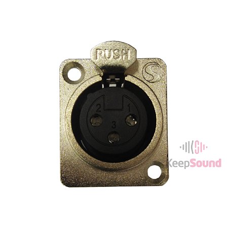 Conector XLR Fêmea Painel SA2 P3FNN01 - SANTO ANGELO