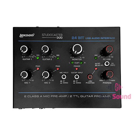 Interface de Áudio 2 canais STUDIOCASTER DUO - LEXSEN