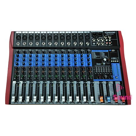 Mesa de Som 12 Canais MS-122 EUX - SOUNDVOICE