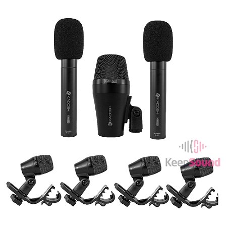 Kit 7 Microfones Para Bateria KMD 207 - KADOSH