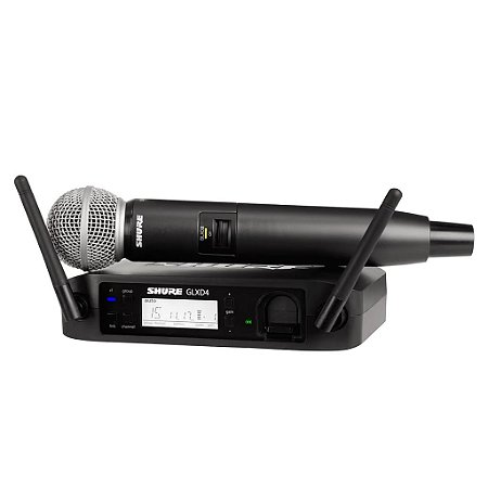 Microfone Pro De Mão Sem Fio Glxd24br/sm58 Z3 - Shure