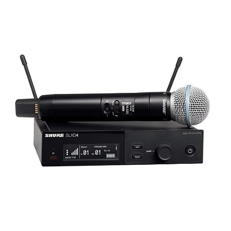 Microfone De Mão Sem Fio Slxd24br/b58-g58 - Shure