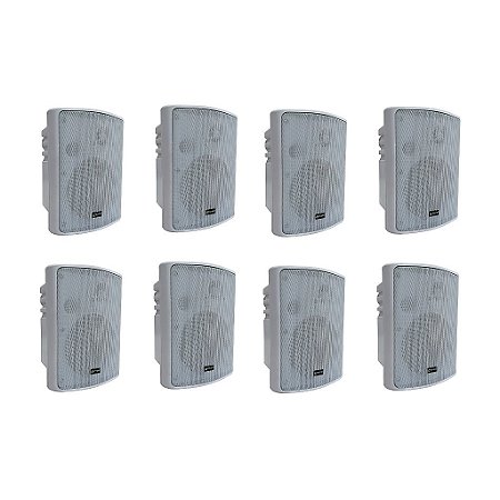 Kit 4 Pares Caixa De Ambiente 30w Lsa05 Wh Lexsen