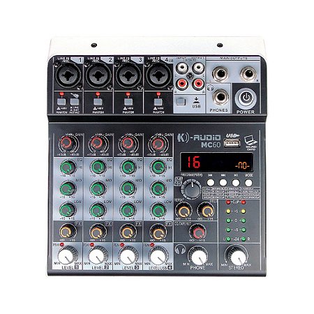 Mesa De Som 6 Canais Mc 60 - K-audio
