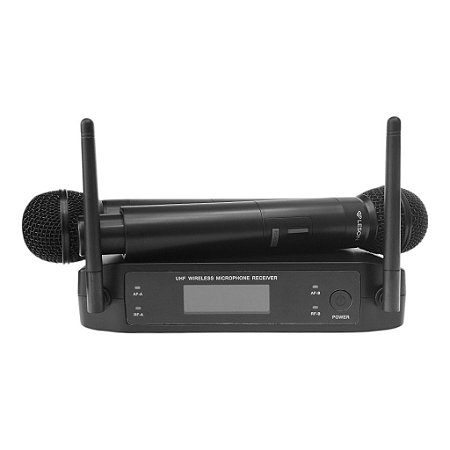 Microfone Duplo Sem Fio Profissional Ls 962 - Leson