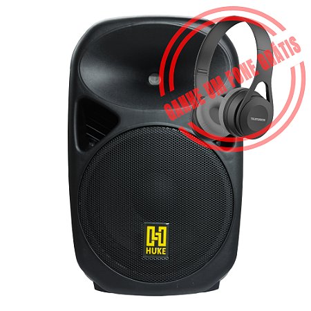 Caixa Ativa 250W 12 polegadas PQ-12AU - HUKE + Fone de Ouvido TF - H300