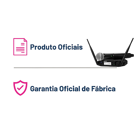 Microfone sem Fio Shure EX GLXD24+BR/SM58 Z3