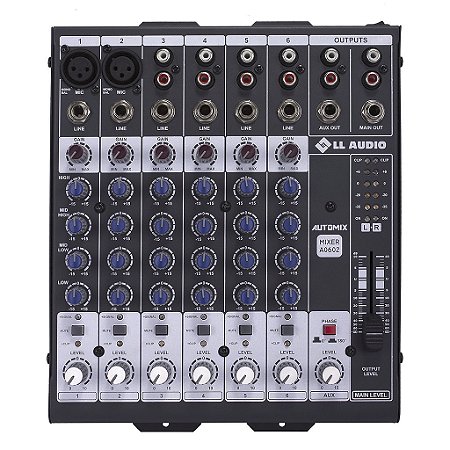 Mesa de Som 6 Canais LL Audio Automix 602 Analógica