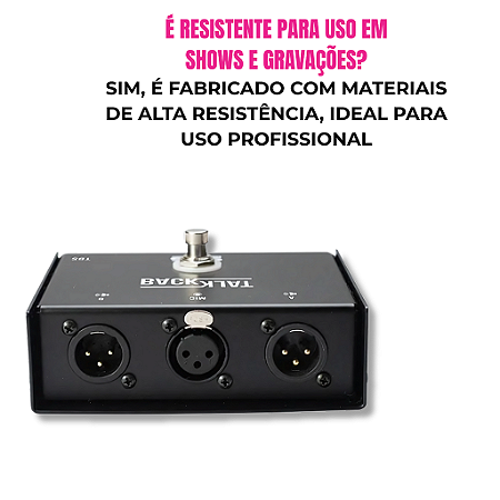 Pedal TalkBack sem Trava TBS Preto Santo Angelo