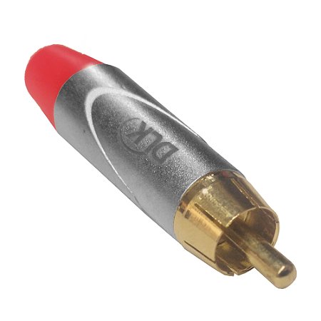 Conector RCA Macho Bucha Vermelha DLK RCA-002 - DATALINK