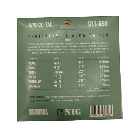 Enc. Violao Aco Fosforo Bronze 011 - Tac