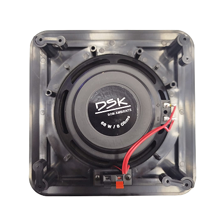 Arandela Coaxial Quadrada 6 Polegadas Preta Dsk Cq 670 Ppn