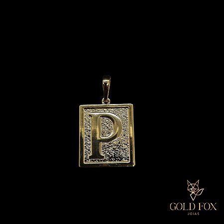 PINGENTE LETRA (3,2 G) (LETRA P) - BANHADO A OURO 18K