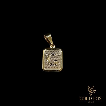 PINGENTE DE LETRA PEQUENO (G) - BANHADO A OURO 18K