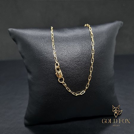 CORRENTE CADEADO 2,5 MM COM FECHO ITALIANO (60 CM) - BANHADO A OURO 18K