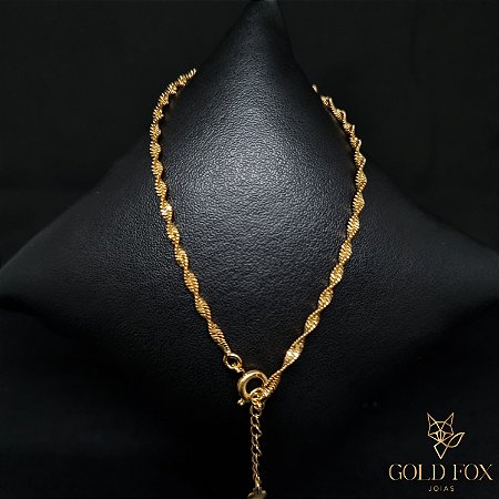 PULSEIRA FITA TORCIDA P - BANHADO A OURO 18K