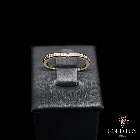 ANEL APARADOR SETA SLIM - BANHADO A OURO 18K