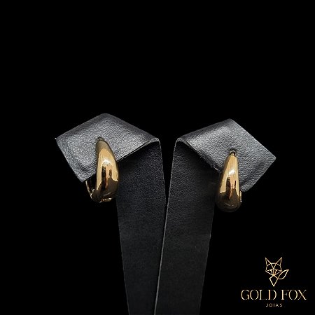 BRINCO ARGOLA LISA EXTREMIDADES SLIM G - BANHADO A OURO 18K