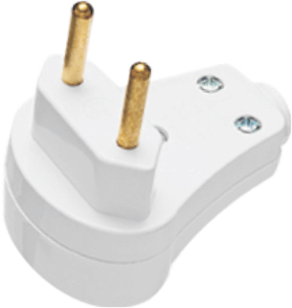 plug de tomada 90º 20A 2P