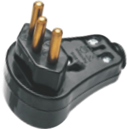 plug  de tomada 2p+t 90º 10A