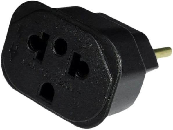 adaptador de tomadas  de 10A  para 20A