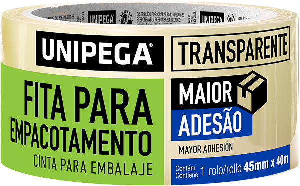 Fita para Embalagem Incolor 45mm x 40m