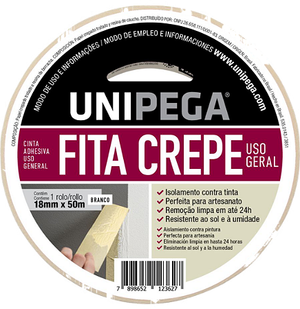 Kit Fita Crepe Uso Geral 48mm x 50m – com 2 unidades