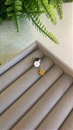 Berloque Girassol Aço Inox