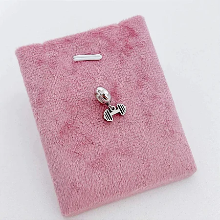 Berloque Halteres Aço Inox