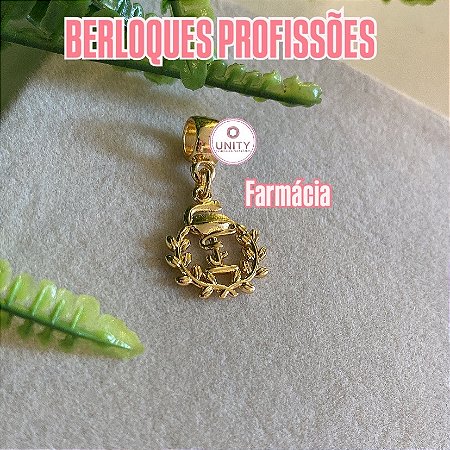 Berloques Profissões Escolha a sua Semijóia Ouro 18k