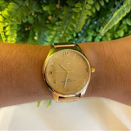Relógio Dourado 20mm em Aço Inox | Water Resistant