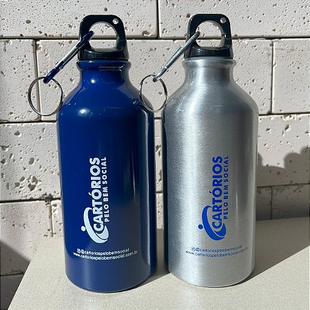 Squeeze de alumínio - Com tampa rosqueável e mosquetão