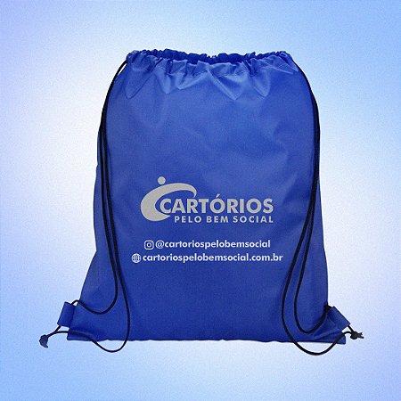 Sacola tipo mochila, com alças