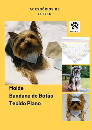 Molde Bandana de Botão