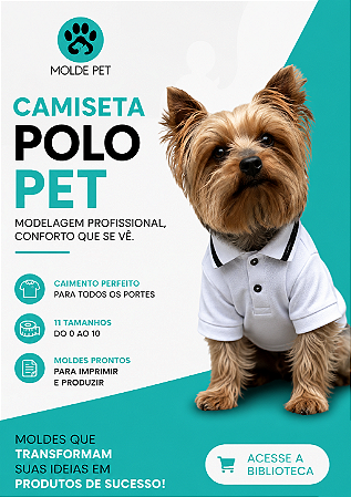 Molde Digital Camiseta Polo Molde Pet