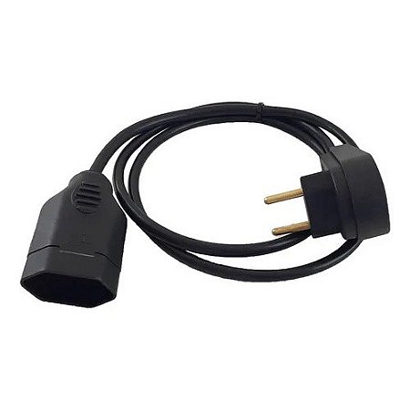 Extensão Elétrica profissional 10A - 5 metros - 1 tomada - Cabo PP  2 x 1,00mm