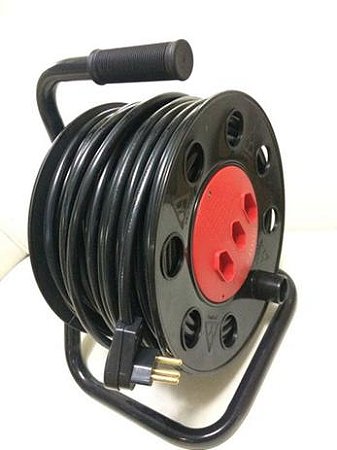 Extensão com Carretel Profissional 20A - 20 Metros de Cabo PP 2x4,00mm - Multicraft