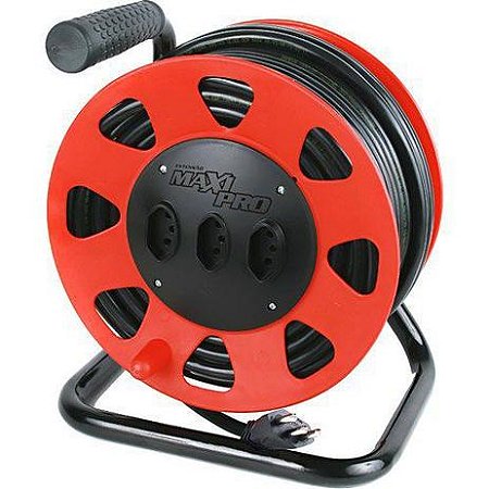 Extensão Elétrica com Carretel Profissional Maxi Pro Com 10 Metros 20A - Cabo 2x2,5mm - Daneva/Legrand