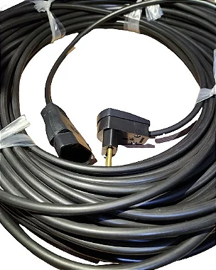 Extensão Elétrica Reforçada 80 Metros Cabo PP  2x2,5mm 1 Tomada 20A
